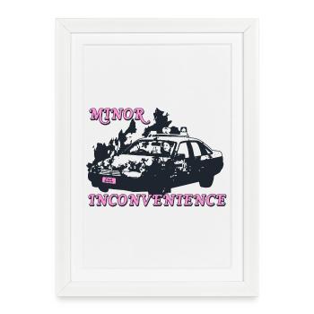 Minor Inconvenience Statement Design - Framed poster (27 × 37 cm) - white - Front