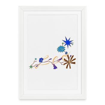 Leo – Magical Zodiac Signs and Flowers - Framed poster (27 × 37 cm) - white - Front