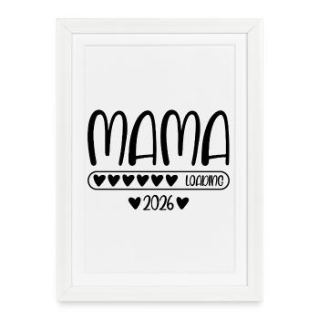 Mama 2026 loading - Framed poster (27 × 37 cm) - white - Front