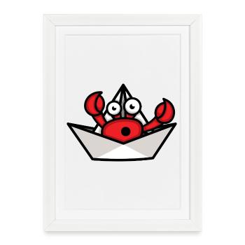 Bernard-l'ermite - Affiche encadrée (27 × 37 cm) - blanc - Devant