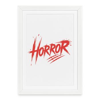 Horror - Killer Blood Design - Framed poster (27 × 37 cm) - white - Front