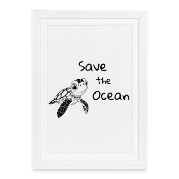 Reed Toad - Save the Ocean - Framed poster (27 × 37 cm) - white - Front