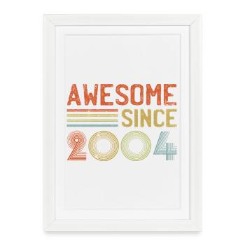 Design festif inspiré des années 2000 - Affiche encadrée (27 × 37 cm) - blanc - Devant