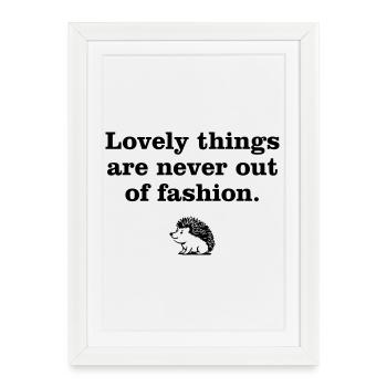Lovely Things by Hedgehog Vintage - Framed poster (27 × 37 cm) - white - Front