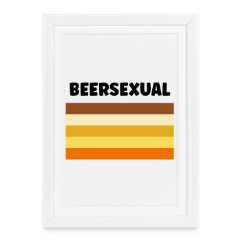 Beersexual  - Affiche encadrée (27 × 37 cm) - blanc - Devant