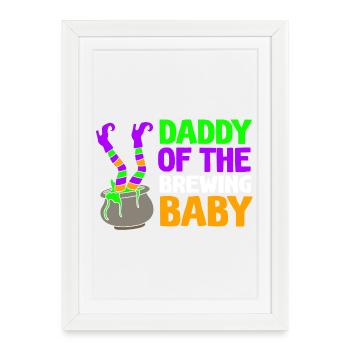 Sexe Révélation Halloween Papa en devenir - Affiche encadrée (27 × 37 cm) - blanc - Devant