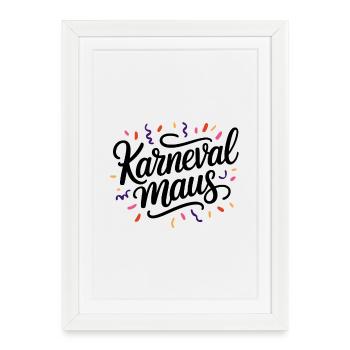 Costume de confettis de souris de carnaval - Affiche encadrée (27 × 37 cm) - blanc - Devant