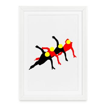 Short track - Framed poster (27 × 37 cm) - white - Front