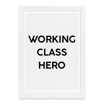 Working Class Hero - Framed poster (27 × 37 cm) - white - Front