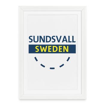 Sundsvall Sweden Emblem - Framed poster (27 × 37 cm) - white - Front