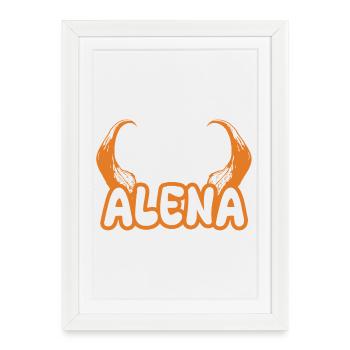 Cadeau pour Alena - Affiche encadrée (27 × 37 cm) - blanc - Devant