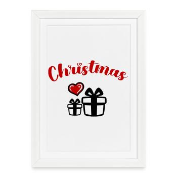 Christmas - Gerahmtes Poster (27 × 37 cm) - Weiß - Vorne