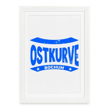 Bochum Stadium Ostkurve Hoodie, la passion à l’état pur - Affiche encadrée (27 × 37 cm) - blanc - Devant