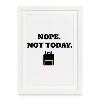 Ligne Lounge Doré - Affiche encadrée (27 × 37 cm) - blanc - Devant