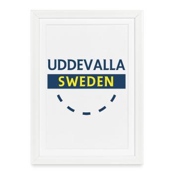 Cercle d’emblème nordique de la Suède - Affiche encadrée (27 × 37 cm) - blanc - Devant
