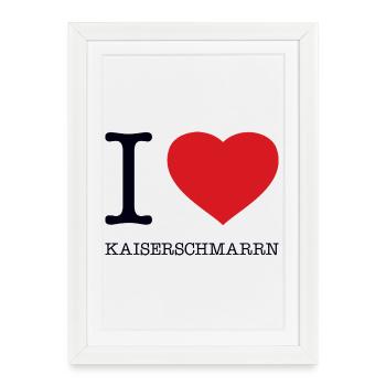 J’adore Kaiserschmarrn - Affiche encadrée (27 × 37 cm) - blanc - Devant