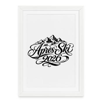 Après-ski 2026 - Affiche encadrée (27 × 37 cm) - blanc - Devant