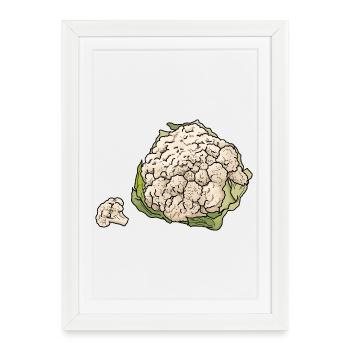 chou-fleur - Affiche encadrée (27 × 37 cm) - blanc - Devant