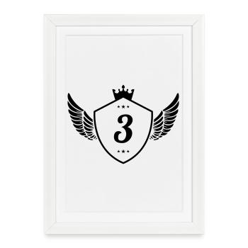 3 Coat of arms - Framed poster (27 × 37 cm) - white - Front