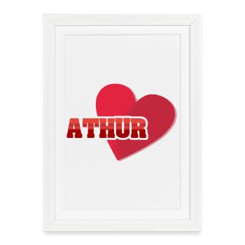 Athur as a given name - Framed poster (27 × 37 cm) - white - Front