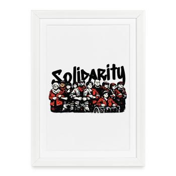 Community solidarity Antifascist - Framed poster (27 × 37 cm) - white - Front