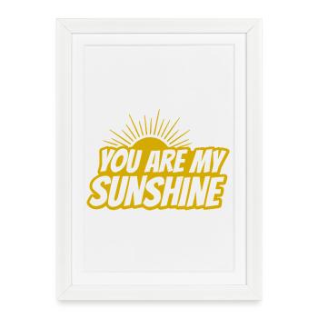 Tu es mon rayon de soleil – Rétro audacieux - Affiche encadrée (27 × 37 cm) - blanc - Devant