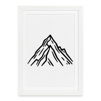 Rochers symboliques des montagnes - Affiche encadrée (27 × 37 cm) - blanc - Devant