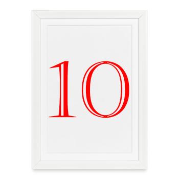 10. 10 ANS. 10e ANNIVERSAIRE. ANNIVERSAIRE 10 ANS. - Affiche encadrée (27 × 37 cm) - blanc - Devant