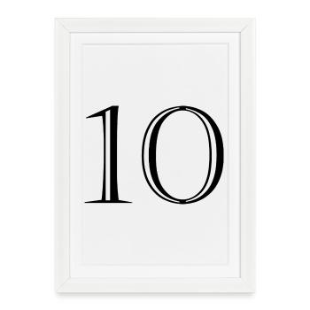 10. 10 ANS. 10e ANNIVERSAIRE. ANNIVERSAIRE 10 ANS. - Affiche encadrée (27 × 37 cm) - blanc - Devant