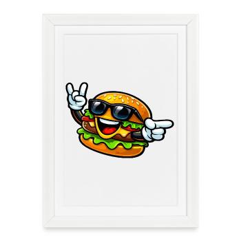 Cheerful Citizen with Sunglasses - Framed poster (27 × 37 cm) - white - Front