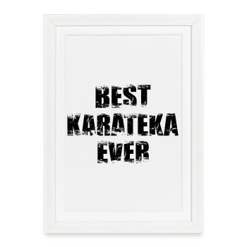 Karatéka - Affiche encadrée (27 × 37 cm) - blanc - Devant