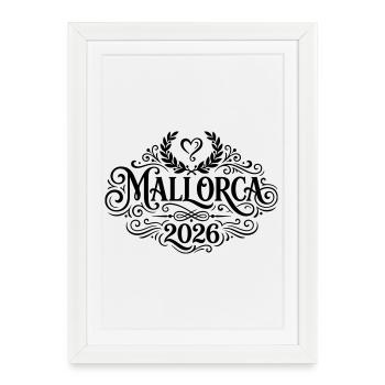 Mallorca 2026 - Framed poster (27 × 37 cm) - white - Front