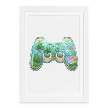 Manette Océan - Collant de jeu mignon - Affiche encadrée (27 × 37 cm) - blanc - Devant