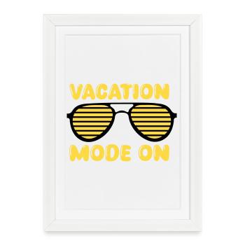 Mode vacances sur Retro - Affiche encadrée (27 × 37 cm) - blanc - Devant