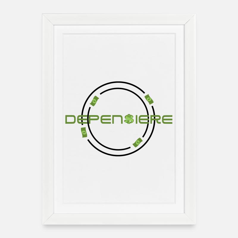 Spender - Gerahmtes Poster (27 × 37 cm) - Weiß