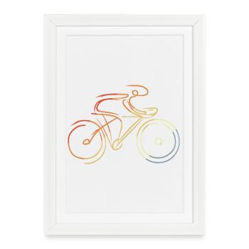 Cyclisme sur route - Affiche encadrée (27 × 37 cm) - blanc - Devant