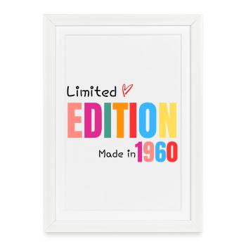 Limited edition Made in 1960 - Affiche encadrée (27 × 37 cm) - blanc - Devant
