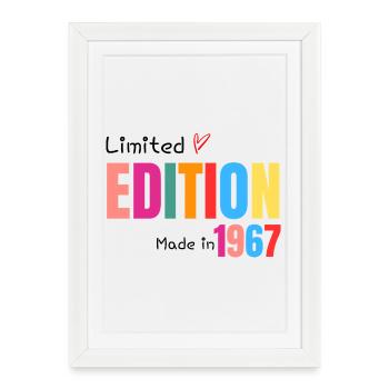Limitierte Auflage Hergestellt 1967 - Gerahmtes Poster (27 × 37 cm) - Weiß - Vorne