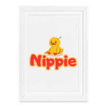Nippie Duck - Framed poster (27 × 37 cm) - white - Front