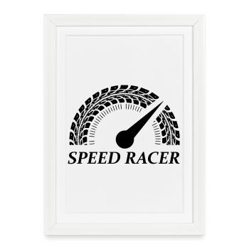 Vitesse de vitesse Racer - Affiche encadrée (27 × 37 cm) - blanc - Devant
