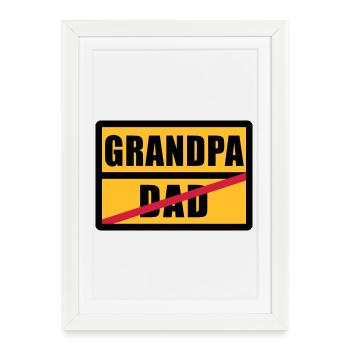 Dad - Grandpa - Affiche encadrée (27 × 37 cm) - blanc - Devant