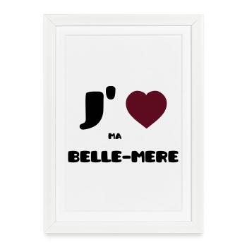 J'aime ma belle-mère (V) - Affiche encadrée (27 × 37 cm) - blanc - Devant