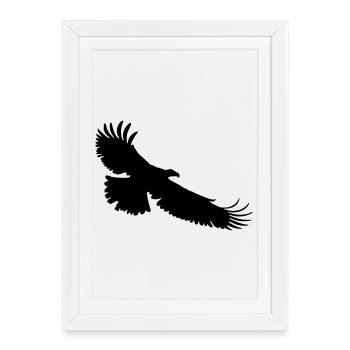 eagle - Framed poster (27 × 37 cm) - white - Front
