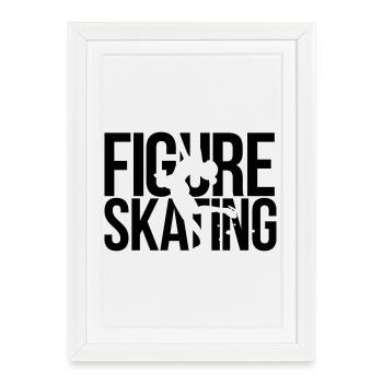 figure skating - Framed poster (27 × 37 cm) - white - Front