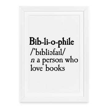 Bibliophile dictionary definition - Framed poster (27 × 37 cm) - white - Front