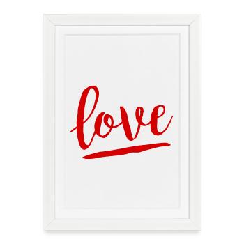 Love Red - Framed poster (27 × 37 cm) - white - Front