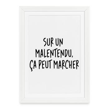 Michel Blanc - Les Bronzés - Sur un malentendu - Affiche encadrée (27 × 37 cm) - blanc - Devant