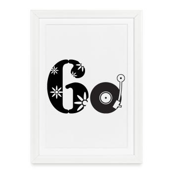 60s Sixtieth Sixties 60. - Framed poster (27 × 37 cm) - white - Front