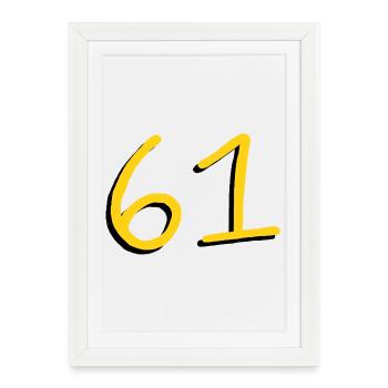61 - Affiche encadrée (27 × 37 cm) - blanc - Devant