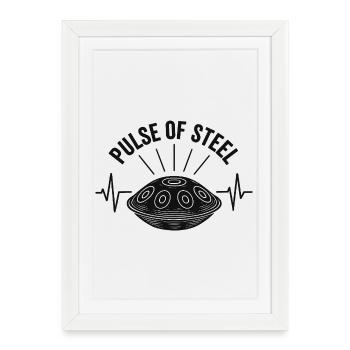 Pulse Of Steel - Affiche encadrée (27 × 37 cm) - blanc - Devant